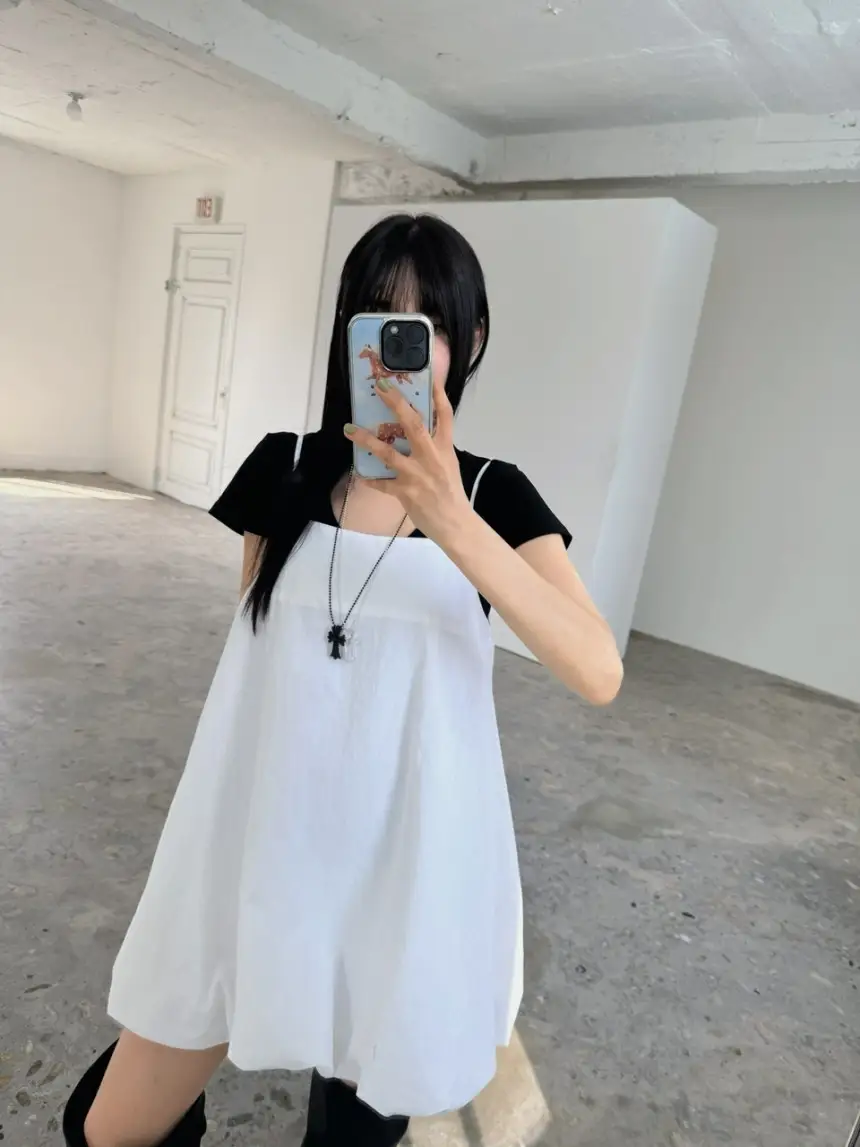한국풍 랜턴 슬리브리스 원피스 상세 이미지 3