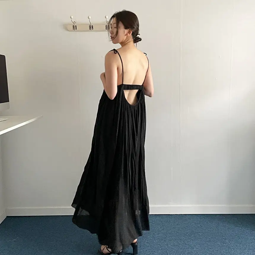 여성용 프렌치 리조트 스타일 노스리브 원피스 상세 이미지 19