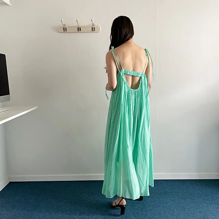 여성용 프렌치 리조트 스타일 노스리브 원피스 상세 이미지 30