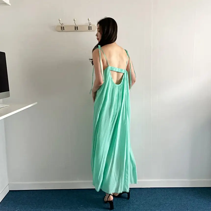 여성용 프렌치 리조트 스타일 노스리브 원피스 상세 이미지 32