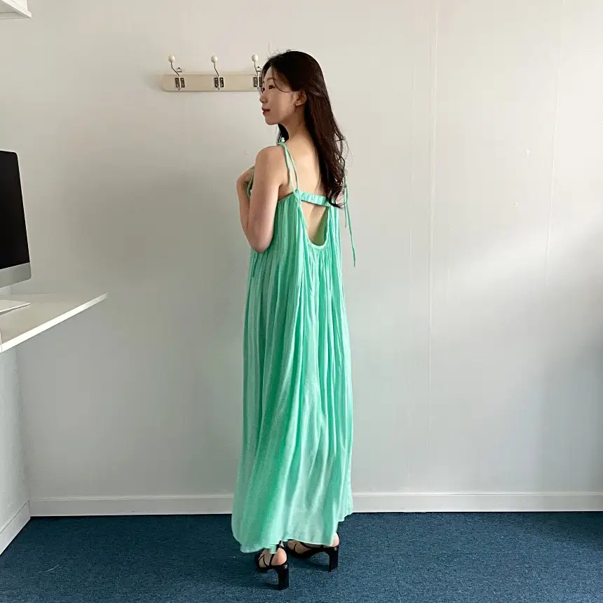 여성용 프렌치 리조트 스타일 노스리브 원피스 상세 이미지 36