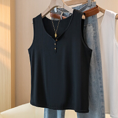 批发实拍~<b class='q'>莫代尔</b>亲肤大码胖mm吊带<b class='q'>背心女</b>打底内搭遮肚子夏外穿V领上衣