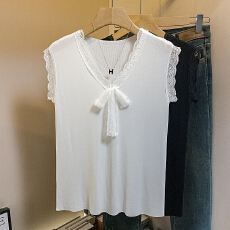 批发实拍曲珠<b class='q'>大码</b>女装V领蕾丝吊带<b class='q'>背心</b>内<b class='q'>搭</b>新款无袖打底衫t恤上衣