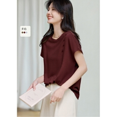 批发已出货 立体分割显瘦担当2026夏季新款显瘦简约连肩袖女式<b class='q'>T</b><b class='q'>恤</b>