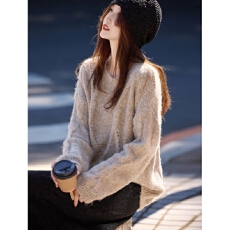 批发【软糯麻花毛衣】冬季时尚圆领慵懒风别致显瘦气质针织<b class='q'>套头衫</b>