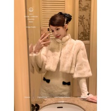 批发Catyears猫年奶芙小狐~毛毛短外套