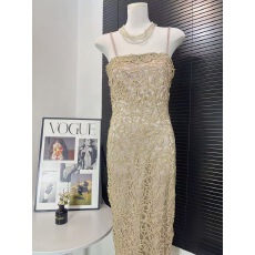 批发MummyCat下蛋喵瑰丽茗芳新品金丝立体<b class='q'>绣花</b>吊带抹胸礼服<b class='q'>连衣裙</b>