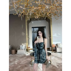 批发woppei 3/31 20:00 burberr*<b class='q'>豹纹</b>拼皮<b class='q'>连衣裙</b>