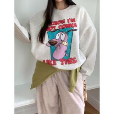 批发<b class='q'>韩国</b>东大门加绒加厚休闲百搭字母印花圆领宽松套头<b class='q'>卫衣</b>