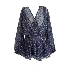 批发2025秋季新款法式复古显瘦设计感薄款V领碎花中长款长袖<b class='q'>雪纺</b>衫女