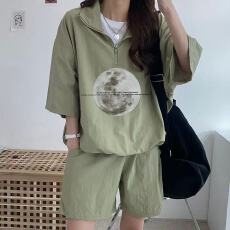 批发休闲<b class='q'>运动服</b>套装女夏季2026新款<b class='q'>短袖</b>短裤校园风可爱少女跑步两件