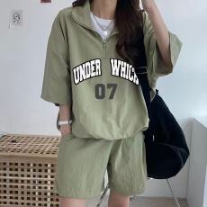 批发休闲<b class='q'>运动服</b>套装女夏季2026新款<b class='q'>短袖</b>短裤校园风可爱少女跑步两件