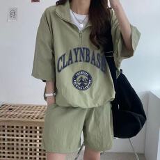 批发韩版<b class='q'>运动服</b>套装女夏季2026新款<b class='q'>短袖</b>短裤校园风可爱少女跑步两件