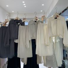 批发2026春夏防晒套装抽绳短<b class='q'>外套</b>+松紧腰半身裙休闲运动两件套装女