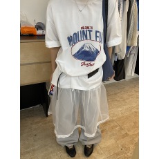 批发韩版宽松休闲ins潮雪山印花<b class='q'>纯棉</b>圆领短袖<b class='q'>T</b><b class='q'>恤</b>