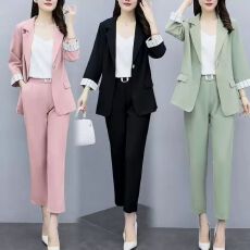 批发春秋<b class='q'>西装</b>套装<b class='q'>女</b>两件套洋气西服外套<b class='q'>女</b>高档工作服休闲百搭职业装