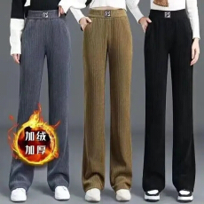 批发雪尼尔运动裤<b class='q'>女</b>秋冬新款加绒加厚束脚<b class='q'>哈伦裤</b>高腰显瘦休闲保暖卫裤