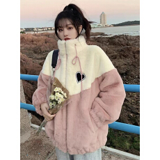 批发加绒加厚羊羔毛卫衣少女2026秋冬装初中高中学生<b class='q'>棉衣</b>棉服外套