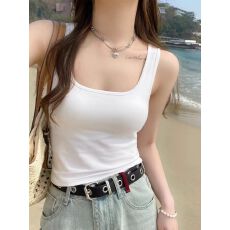 批发【官图 广州面料40支高质量】美背内衣文胸一体背心吊带带胸垫