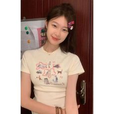 批发【广州面料 92粘胶8氨纶 260克】 <b class='q'>T</b><b class='q'>恤</b>修身， <b class='q'>印花</b> 上衣