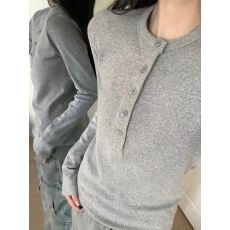 实价广州面料，羊绒 +防伪扣吊牌，长袖t恤女，S-XL