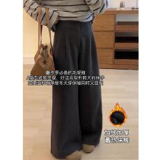 批发2025秋款季新款松弛慵懒风复古高腰休闲裤女气质百搭阔腿裤直筒裤