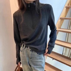 大码立领半拉链内搭打底衫秋冬保暖百搭卫衣