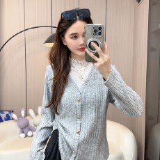 批发2025秋<b class='q'>冬</b>新款打底衫百搭显瘦遮肉洋气拼接蕾丝T恤遮肚子长袖上衣