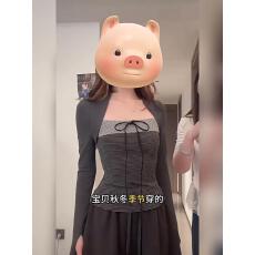 批发大码~韩系撞色蝴蝶结系带波点元素坎肩假两件上衣T恤女打底衫