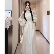 批发早<b class='q'>春</b>新款时尚甜美修身显瘦气质连衣裙防晒开衫显瘦套装