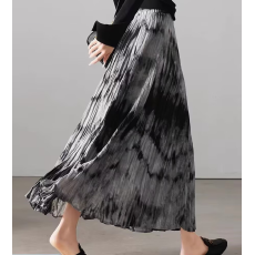 批发原版质量2026夏季新款时尚气质国风水墨印花宽松显瘦高腰<b class='q'>半身裙</b>女