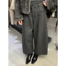 批发推荐~2026冬季新款加绒阔腿裤女极简风气质通勤百搭九分西裤