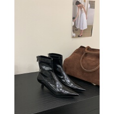 批发2025新款秋冬新绒面短靴时尚<b class='q'>简约</b>款细跟中跟气质百搭瘦瘦靴