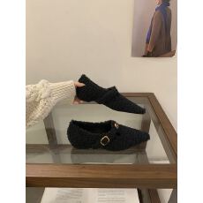 批发2025新款冬季时尚舒适休闲毛毛鞋<b class='q'>韩版</b>方头内增高保暖毛鞋女