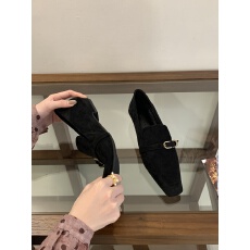 2026新款春季韩式方头粗跟浅口单鞋金属扣通勤英伦风小皮鞋女