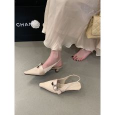 2026新款凉鞋女单鞋后空粗跟气质法式小方头时尚舒适通勤女鞋