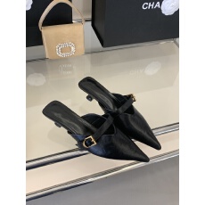 2026新款凉鞋女单鞋包头拖扣子粗跟气质法式小方头时尚通勤拖鞋