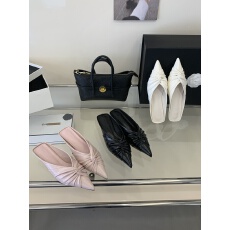 批发2026新款夏季时尚小猫跟尖头包头半拖舒适性<b class='q'>百搭</b>感鞋女