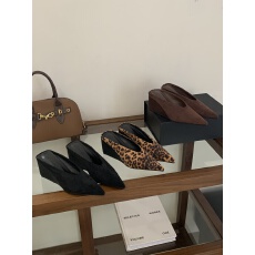 批发2026新款法式气质尖头厚底包头半拖凉鞋女通勤高跟鞋女