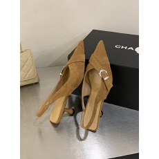 批发2026新款春夏法式尖头一字带细跟高跟后空单鞋包头时尚凉鞋女