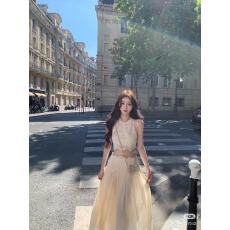 批发你的懒懒llan卢浮幻境优雅<b class='q'>甜美</b>精致睫毛蕾丝上衣+长裙套装女