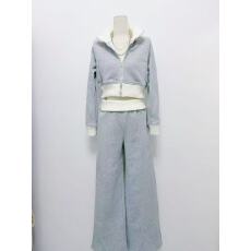 批发叮叮车撞色短款<b class='q'>修身</b>立领卫衣<b class='q'>运动服</b>休闲套装女宽松搭配一整套