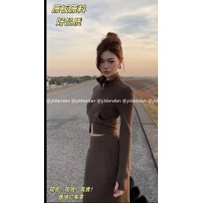 批发罗丹巴黎大区<b class='q'>街头</b>设计高奢感高腰显瘦复古老钱风套