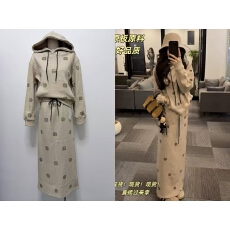 批发Barb Chill-假两件珠片拼针织<b class='q'>连衣裙</b>女+套装，