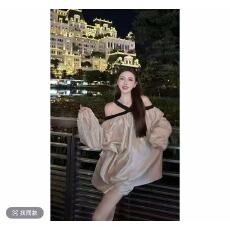 批发运补6R质感珠光莱赛尔醋酸露肩上衣/短裤/长裤套装