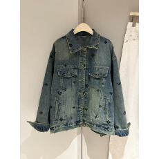 批发重工刺绣牛仔外套女春<b class='q'>夏</b>新款oversize宽松设计感小众休闲复古上衣
