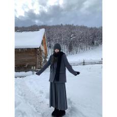 批发小君君布兰妮 泰晤士河畔/高级感50羊毛经典西装+压褶半裙套装女