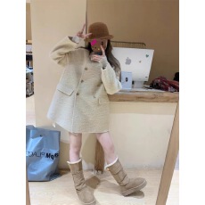 批发韩式搭配一整套冬装女时尚翻领宽松显瘦<b class='q'>外套</b>内搭长袖上衣短裙套装