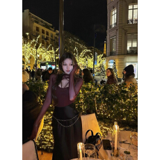 批发纯欲<b class='q'>时尚</b>高级感小众休闲百搭网纱长袖超好看上衣高腰半身裙女套装