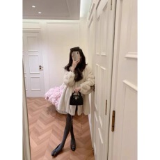 批发2026<b class='q'>冬</b>季新款中古高级感中长外套女立领竖纹慵懒毛毛外套大衣女